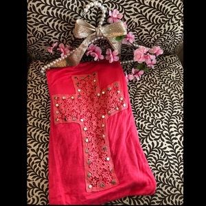 Lace Studded Cross Tunic